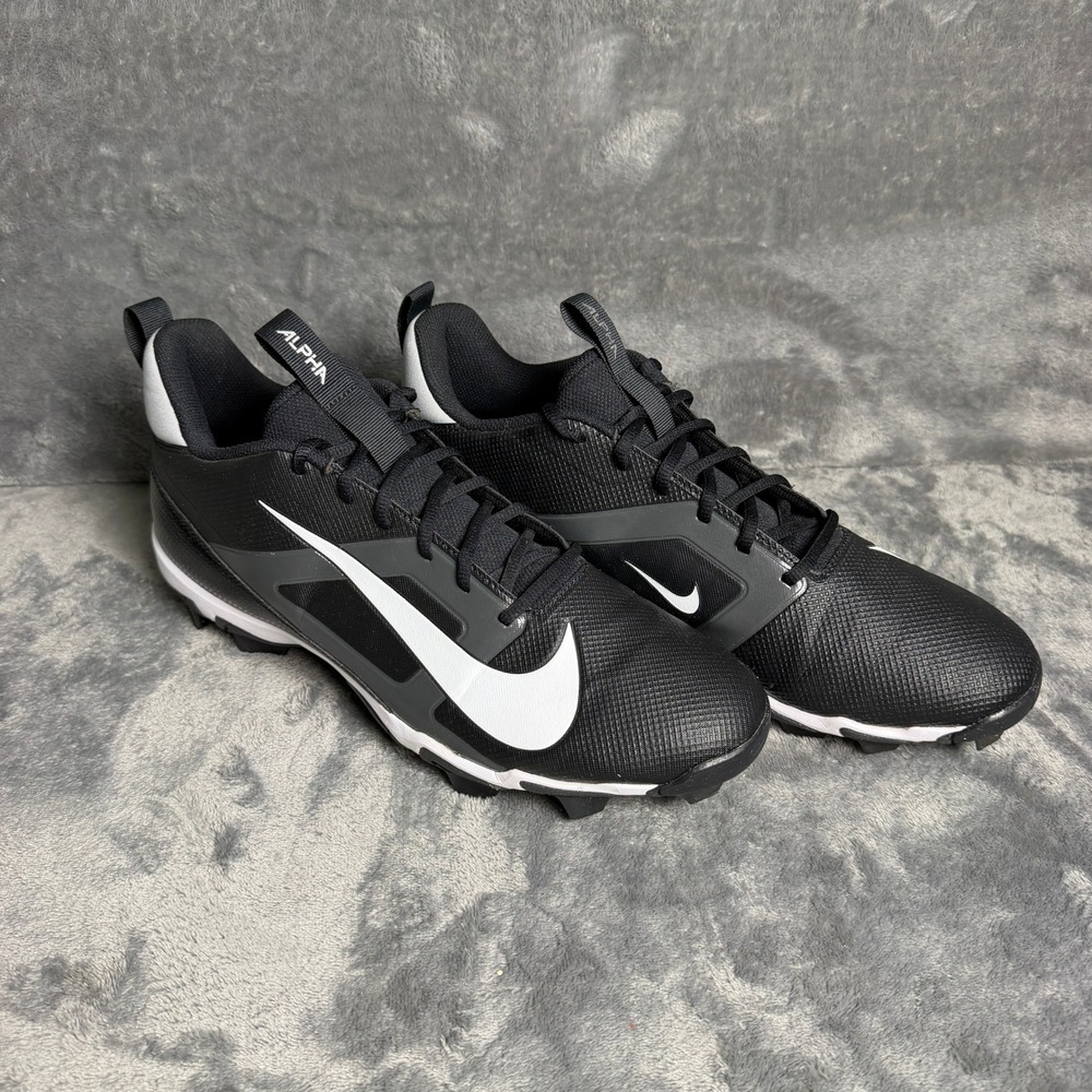 Nike Alpha Menace 4 Shark Mens 13 Football Cleats‎ Black White FQ3875-001